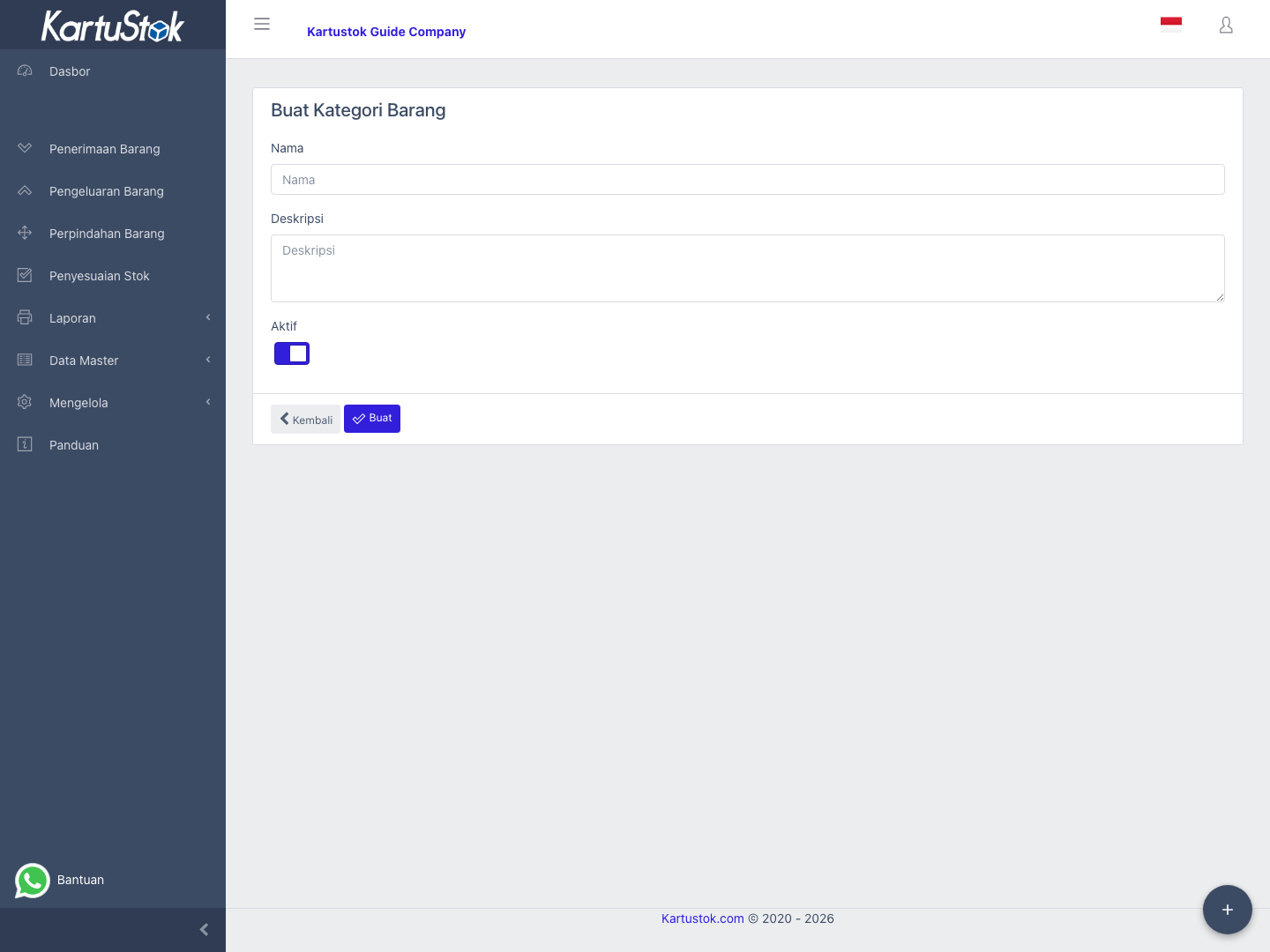 Form create item category
