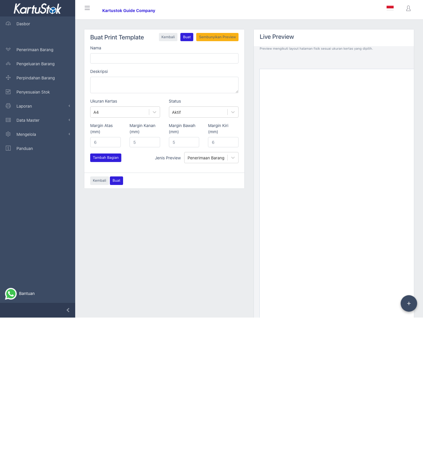 Editor print template