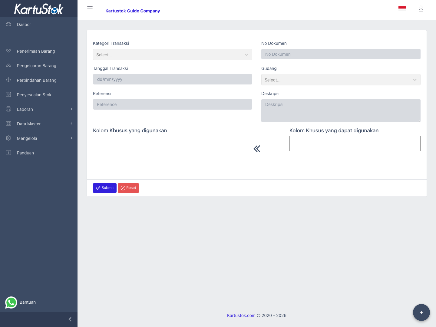 Assignment custom form receipt
